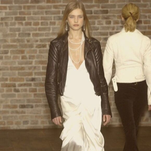 Ralph Lauren Collection Made in Italy Brown Distressed Calf Cavalry Moto Jacket - Picture 3 of 13